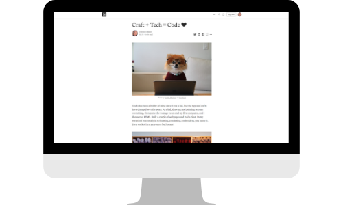 image of a cute dog with a laptop